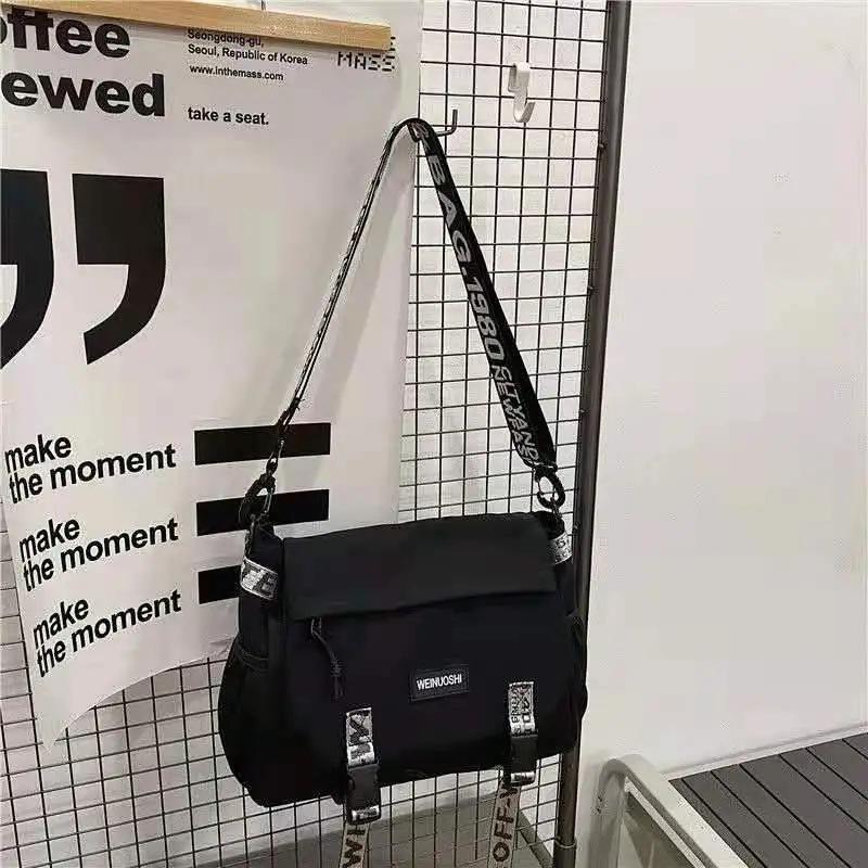 Трендовая брендовая сумка-мессенджер мужская повседневная наплечная сумка модная студенческая большой вместимости диагональная сумка-седло рюкзак в стиле милитари женская сумка-мессенджер