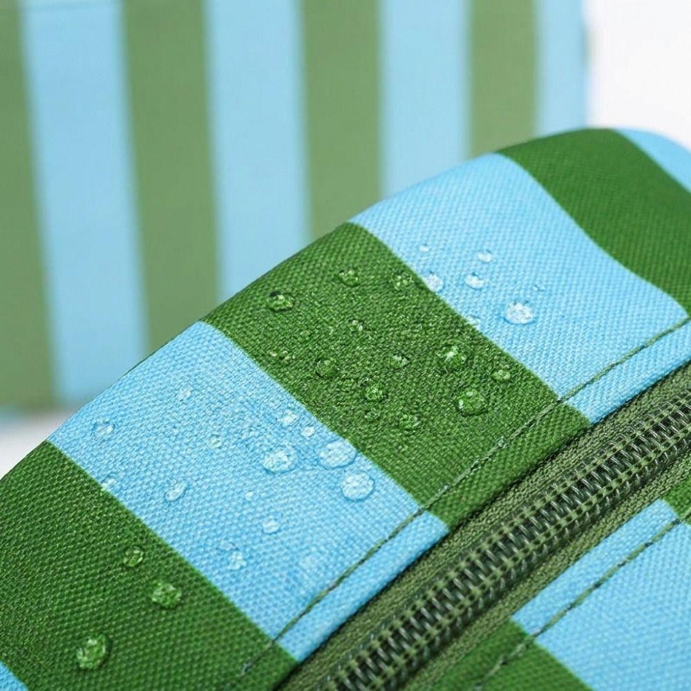 Striped Insulated Lunch Bag Leakproof Food Tote Bag Casual Food Thermal Box Outdoor