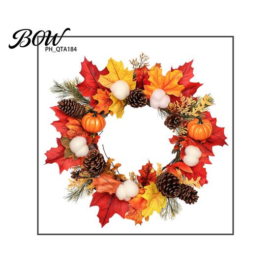 Static Cling Removable Window Sticker Thanksgiving Autumn Wall Decal, Maple Leaf Pinecone Pumpkin Harvest Sticker, Pine Cone Pattern Waterproof