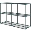 3-Tier Plant Stand. 100 cm High Flower Stand with Shelves. Multi-Tier Steel, Dark Green