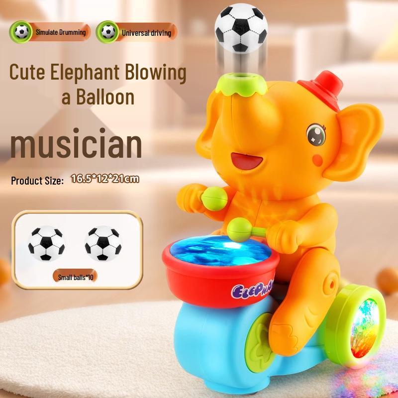Smart Baby Elephant Toy with Lights, Sounds, and Floating Balls for Early Education (0-3 Years)