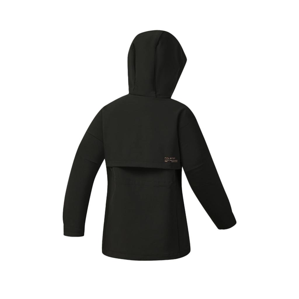 Fila Спортивная классическая утепленная куртка с капюшоном для женщин, минималистичный стиль, для фитнеса, комфортная, на флисовой подкладке, A61W541706F-BK
