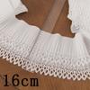 White Pleated Chiffon Fabric Dress Handicraft Skirt Diy Supply Home Decor Fringe For Clothes Sewing Accessories Ribbon Trim 2M