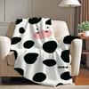 Holstein Spots Cow Texture Blanket Warm Soft Suitable For Bedroom Sofa Bed Living Room Office Travel Camping Gifts