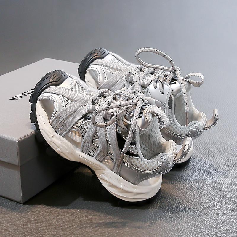 Kids Sports Sandals Soft Sole Comfortable Boys Girls Running Shoes Mesh Breathable 2025 Summer New Children Sandals Non-slip