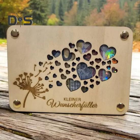 Держатель для денег на день рождения, деревянный держатель для денег, держатель для денег в виде конверта, упаковочный держатель для наличных или подарочной карты