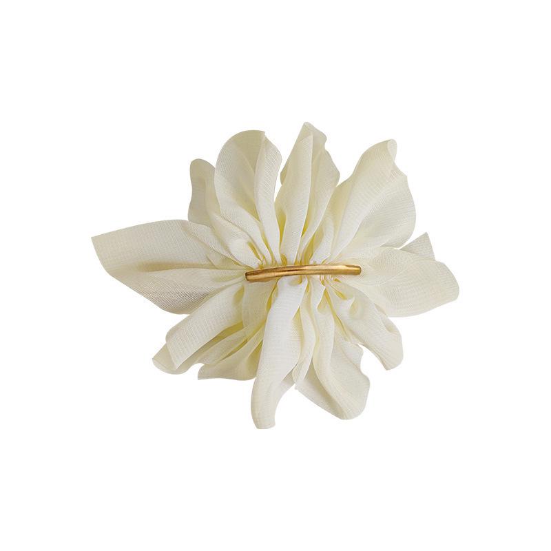 Elegant Chiffon Flower Hairpin for Women - Summer Ponytail Clip & Headdress