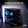 Corsair Корпус для ПК 6500X RGB Micro ATX с двумя камерами и вентилятором iCUE LINK RX120, черный CC-9011269-WW