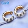 FEEYOO серьги-кольца для женщин и девочек, модные разноцветные цветочные серьги золотого цвета, модные круглые серьги, ювелирные изделия, подарок