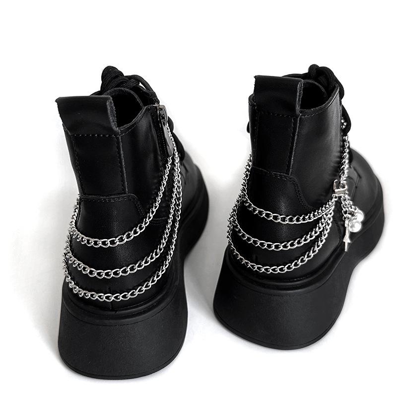 1pc Multilayer Stainless Steel Star Charm Pentagram Pendant Shoe Chain for Boots Punk Detachable Shoe Accessories Women Jewelry