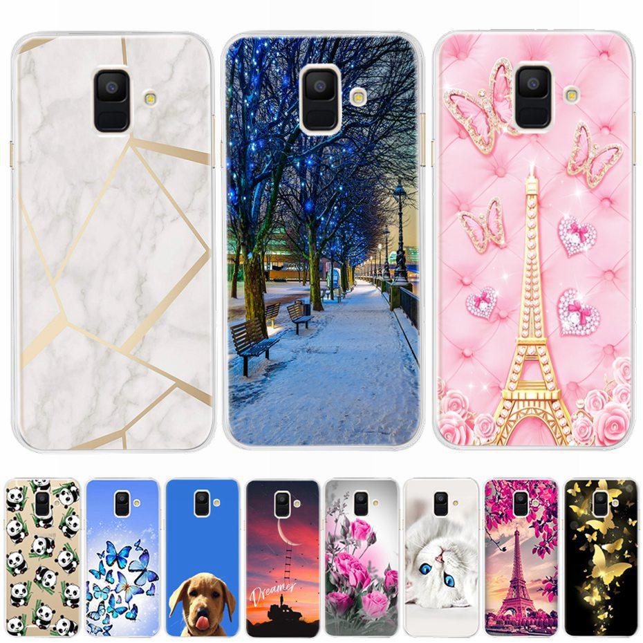 Для чехла Samsung A6 2018 Чехол A600F Мягкий Силикон ТПУ Задняя Крышка Чехол для Телефона Для Samsung Galaxy A6 Plus 2018 A605 A605F A 6 Чехол