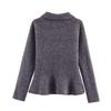Double-Breasted Sweater Coat: European & American Style Women's High-End Fashion