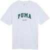 Puma Loose Letter Print Round Neck Pullover Short Sleeve T-Shirt Unisex Tops White 684366-02