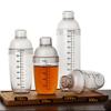 Plastic Cocktail Shaker Drink Mixer with Scale Thickened PC Material Milk Tea Shake Bottle 350/500/700/1000ML Bar Mixing Tool