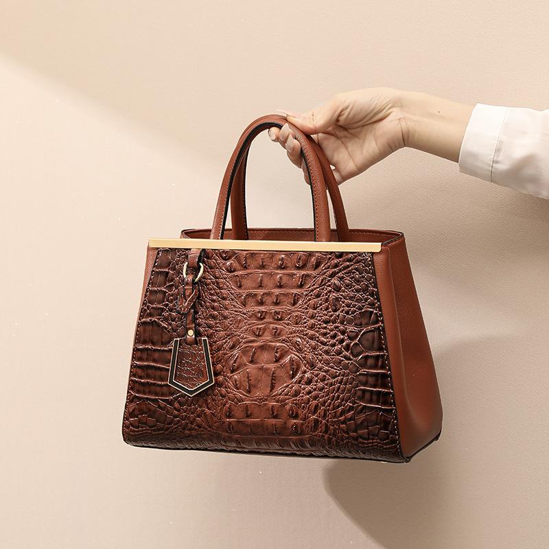 Новые европейские и американские сумки Узор крокодила Простая и модная и универсальная женская сумка, Большая вместимость, Сумка через плечо