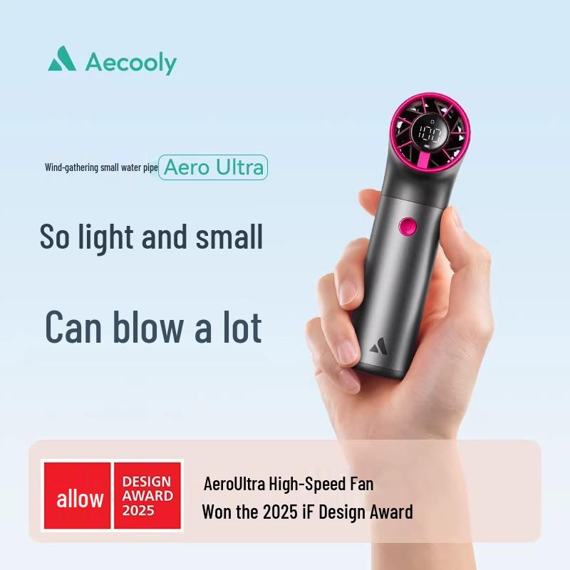 Aecooly Ai Kuli Handheld Mini Fan: Silent Cooling Device with Wind Gathering Technology