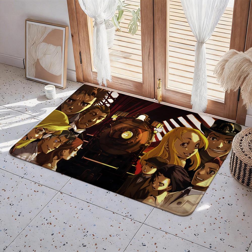 Anime B Baccano! Floor Mat Eco Flannel Doormat Non Slip Odorless Indoor Floor Rug Soft Short Plush Home Mat