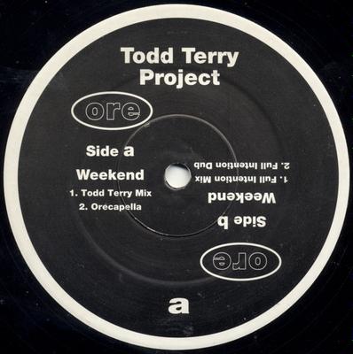 12-дюймовая пластинка TODD TERRY PROJECT - Weekend AG13DJ Ore Music 1995 UK Танцевальная и электронная Б/У