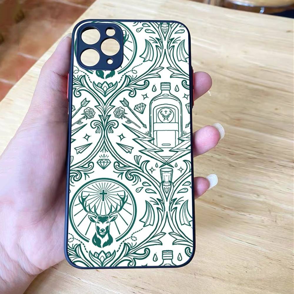 Горячий J-Jagermeisters Ударопрочный Для iPhone X XS 11 12 13 14 15 16 pro Mini MAX прозрачный Матовый Чехол для Телефона