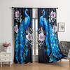 2 шт. Яркие шторы с рисунком Феникса для гостиной, спальни, украшения, 3D-цифровая печать, карманные шторы для гостиной, дома