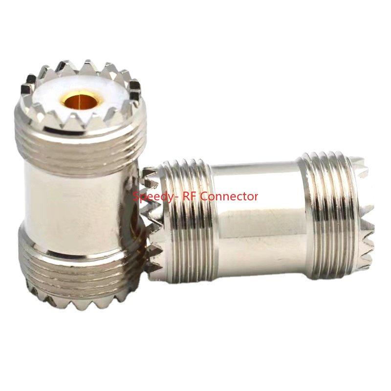 2pcs/lot SL16 UHF SO239 Female To UHF Female Straight Connector UHF Female To UHF Female 2x Double Adapter for UHF PL259 Male