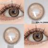 Eyeshare Colored Contact Lenses 2pcs Hybrid Eyes for Brown Iris Natural Yearly Lens 14.2mm Soft Contact Lenses