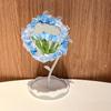 DIY Handmade Flower Desk Mirror with Storage Tray Rotatable Desktop Vanity Mirror Multi-purpose Women Makeup Table Mirror Jewelry Organizer