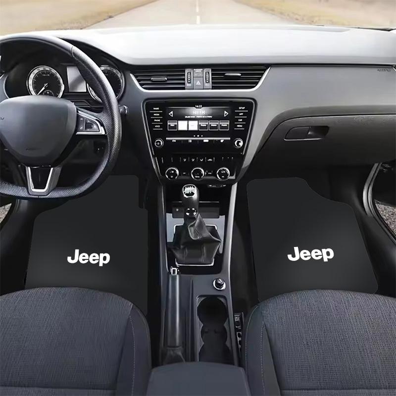 For Jeep Renegade Wrangler JL Cherokee Compass Car Floor Mat,Front & Rear Automotive Carpet Floor Mats Auto Interior Accessories AJO1