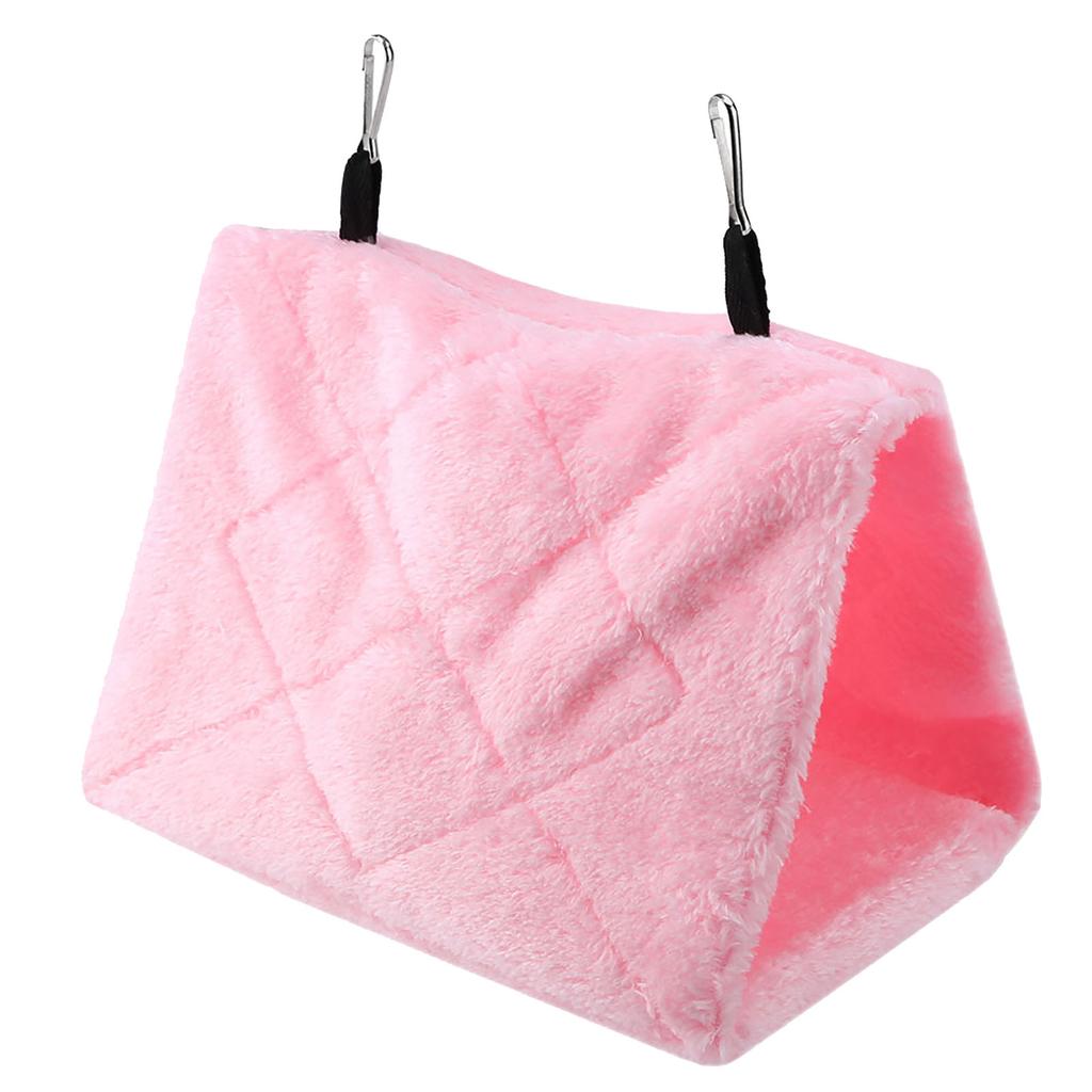 Soft Plush Hammock Hanging Cage Tent for Birds Parrot Winter Warm Bed Pet Toy