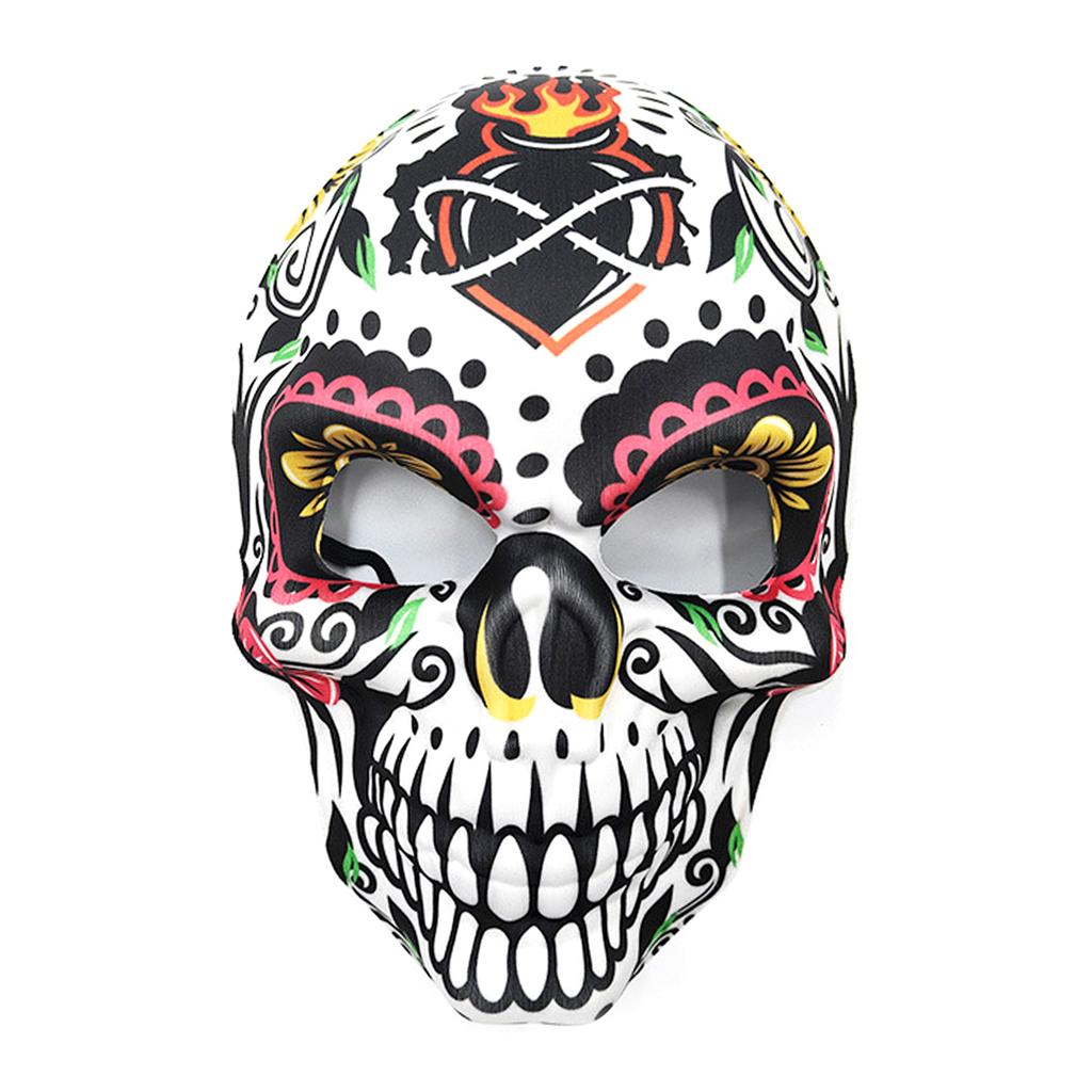 Zombie Skeleton EVA Mask Mexican Day Of The Dead Skull Mask Cosplay Printed Colorful Party Prop Mask Halloween Decoration