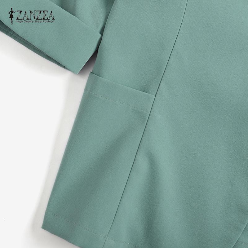 ZANZEA Женский повседневный офисный женский кардиган с рукавом шесть четвертей, блейзер, верхняя одежда