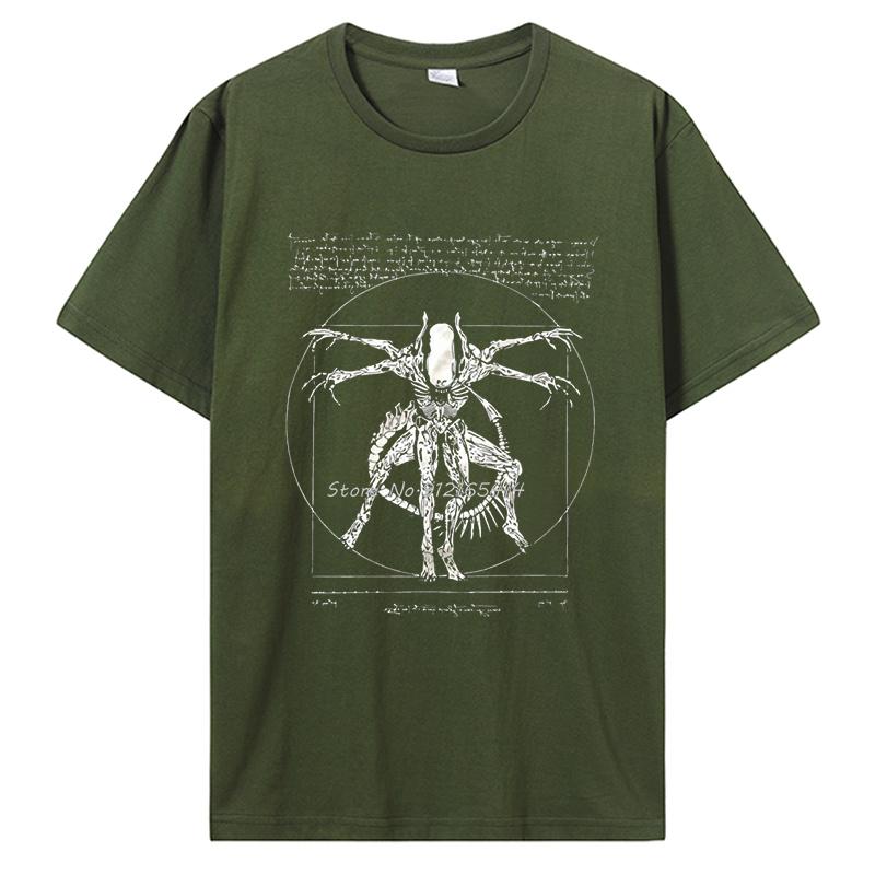 Брендовая футболка Homme Tees Крутые вещи для подростков Футболка Da Vinci Alien Подарки для геймеров для мужчин Уличная одежда