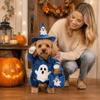 Adjustable Halloween Pet Ghost Costume Glow-in-the-Dark Full Body Jumpsuit  Photography
