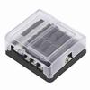 6 Way Fuse Block IP66 Waterproof Fuse Box Holder 32V DC with Dampproof Cover for Car Boat RV