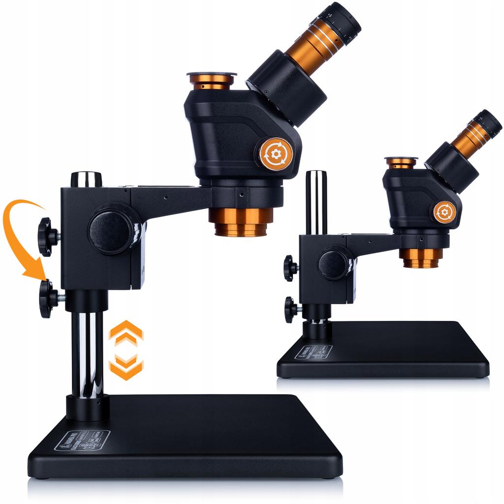Rosfix Микроскопный набор Haumea PRO Black Series с камерой Draco Blue PRO – Увеличение 6,5–58x | 56-кратное светодиодное освещение | Для SMD, печатных плат, образования
