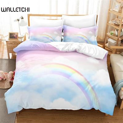 Комплект постельного белья Rainbow Sky, пододеяльник, 3d постельное белье, цифровая печать, постельное белье, королевский размер, комплект постельного белья, модный дизайн