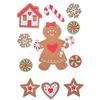 Gingerbread Man Stickers Foam Rubber 11 Pieces