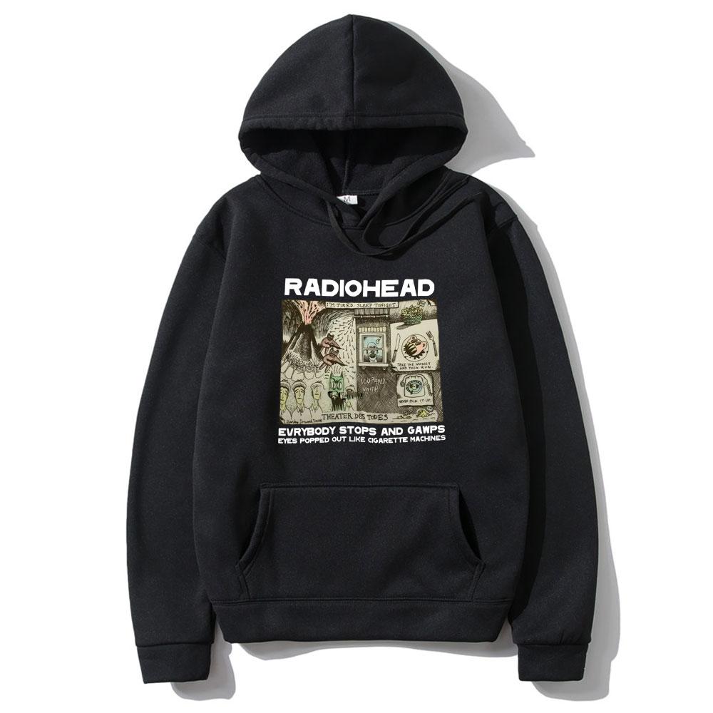 Radiohead 2000 Hip Hop Rock Band Hoodie Sweatshirt Music Album Print Hoodies Tops Men Women Punk Fan Gift Sweatshirts Streetwear