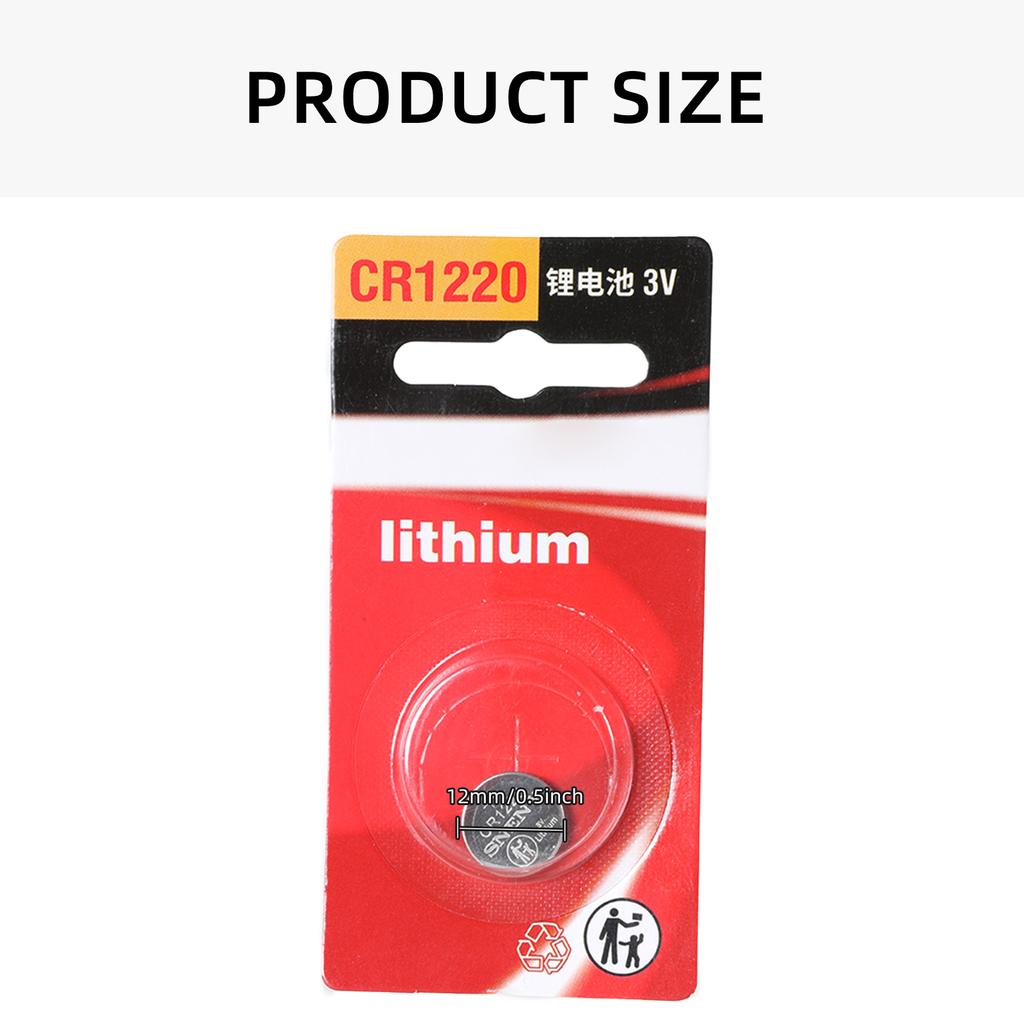 Долговечная круглая батарейка CR1220 CR1220 3V литиевая батарейка-таблетка для часов калькуляторов электроники