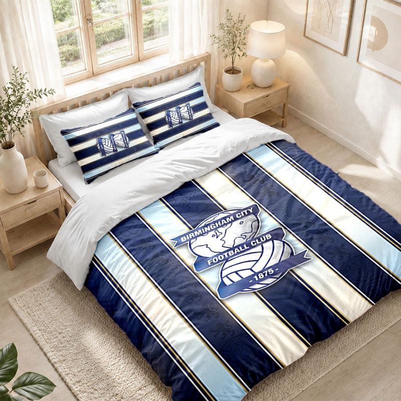 Bedding Set 1 Duvet Cover 2 Pillowcases Birmingham City Print Bedroom Home Decoration