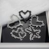 1Piece Fashion Handmade Beaded Rhinestone Heart-shaped Cloth Paste Clothing Bag Accessories Patch Hand Sewing
