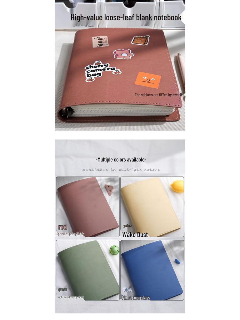 Кожаный блокнот B5/A5 на кольцах со съемной пряжкой - Идеально подходит для аспирантов