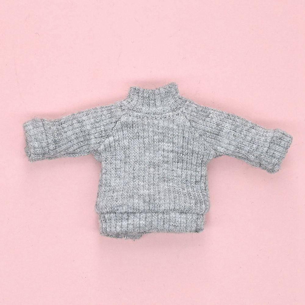 Одежда для кукол 1/12 Вязаный свитер с высоким воротником для кукол BJD 1/11 Аксессуары Модные топы для кукол ob11 Базовый пуловер