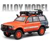 Новый 1:24 Toyota Land Cruiser LC80 Модель автомобиля из литого металла Игрушечный внедорожник Модель автомобиля Моделирование Звук и свет Детский подарок