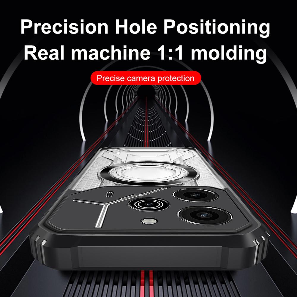 KEYSION Прозрачный магнитный чехол для TECNO Pova 5 Pro 5G Силикон+ПК Сверхпрочный Противоударный Чехол для телефона для Tecno Pova 5 5G