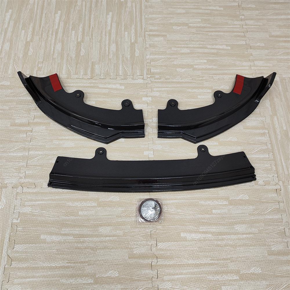 3Pcs Car Front Bumper Lip Spoiler Splitter Diffuser For Tesla Model Y Juniper 2025+ ABS Gloss Black Bodykits Tuning