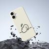 For iPhone 17 Case Stick Figure Pattern Printing Straight Edge TPU Phone Back Cover