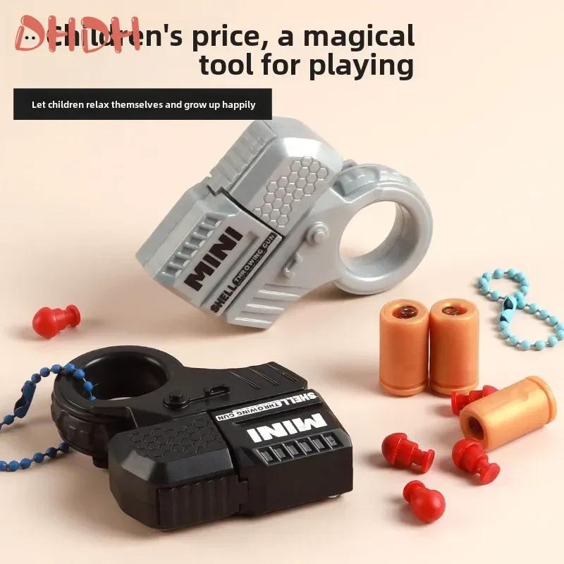 Новый декомпрессионный игрушечный пистолет, метательный снаряд, пулевой пистолет, гироскоп, может стрелять мягкими пулями, пластиковый пистолет, декоративная цепь