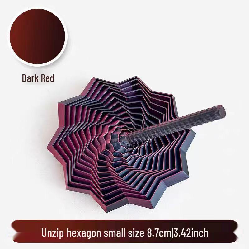 3D Printed Radish Tower Fidget Toy: Stress Relief and Optical Illusion Polygonal Design with Handle