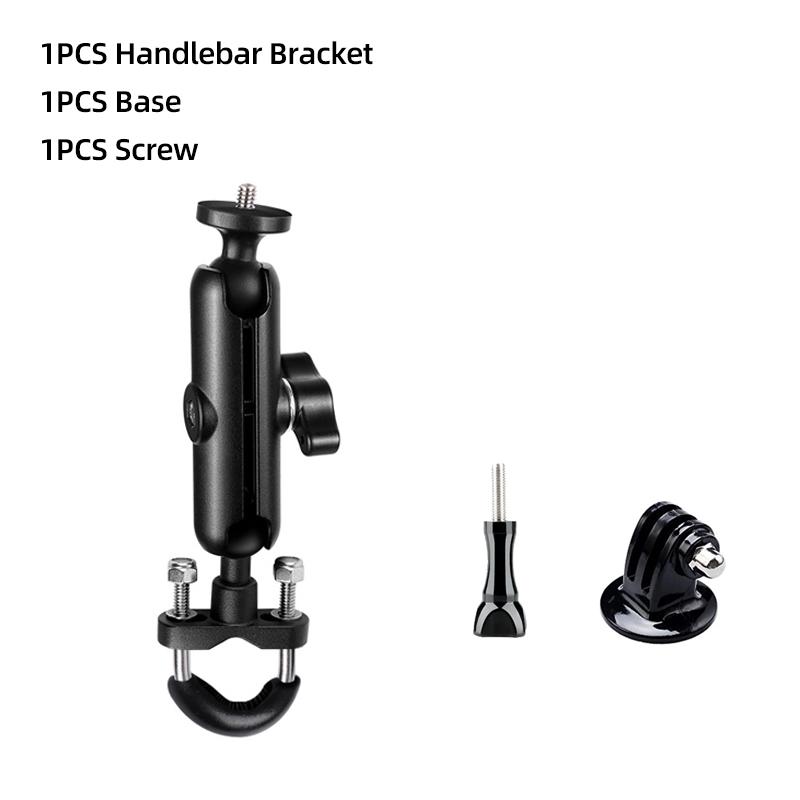 Держатель для мотоцикла на руль 360°, кронштейн для крепления на руль 1/4, металлическая подставка для GoPro Hero 12 11 10 9 8 7 Insta360 X2 X3 DJI Osmo Action